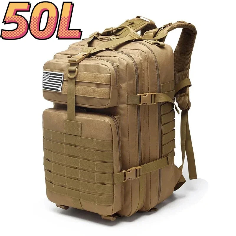 Waterproof Nylon Tactical Backpack for Hiking, Camping, Fishing & Outdoor Adventures