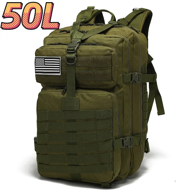 Waterproof Nylon Tactical Backpack for Hiking, Camping, Fishing & Outdoor Adventures