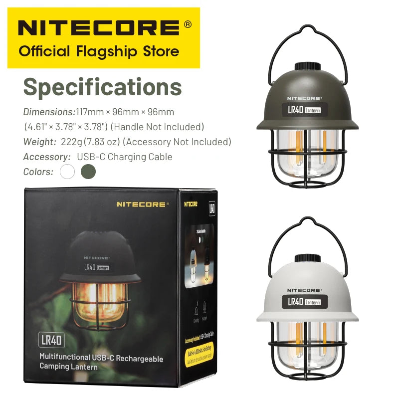 Retro Camping Lantern – USB-C & Waterproof