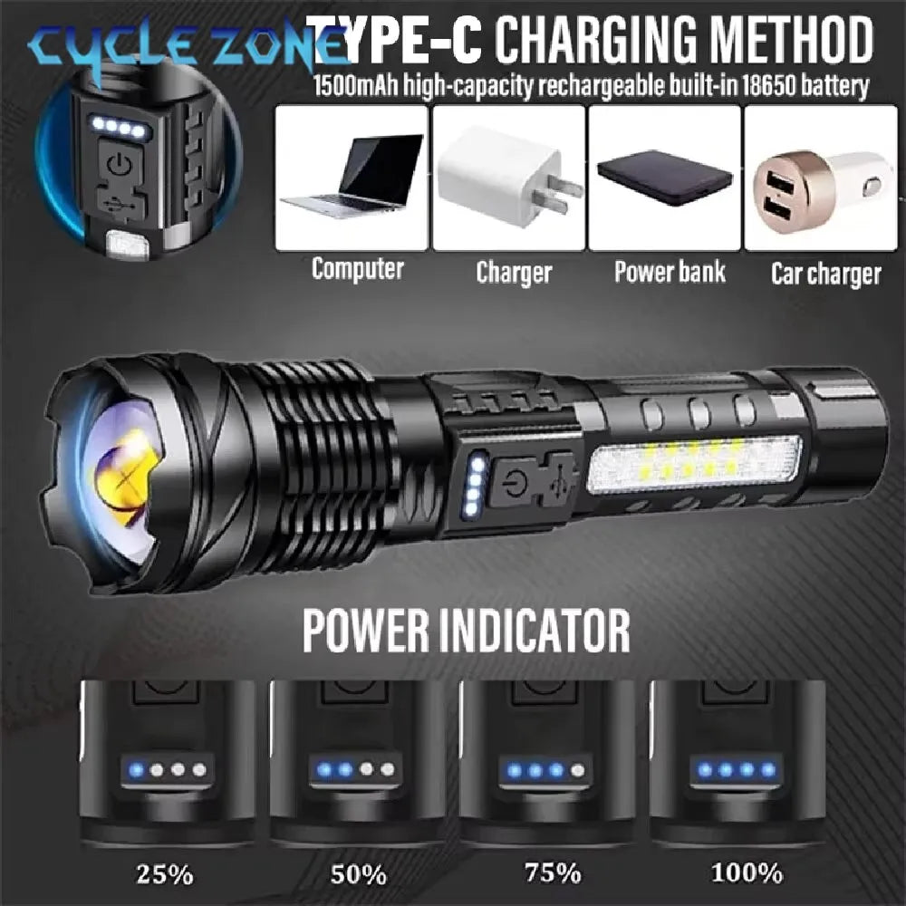 High-power LED Rechargeable Flashlight