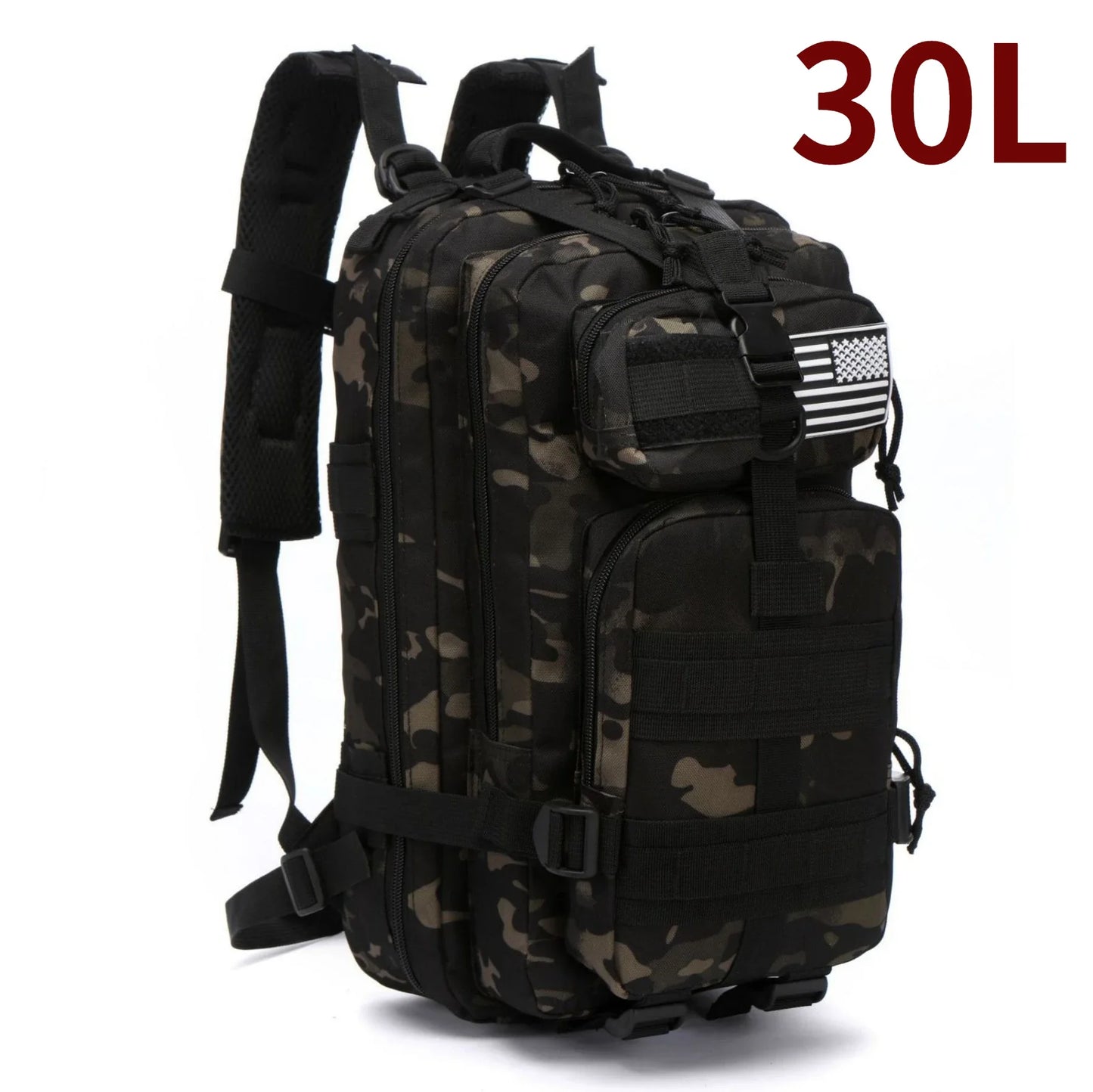 Waterproof Nylon Tactical Backpack for Hiking, Camping, Fishing & Outdoor Adventures