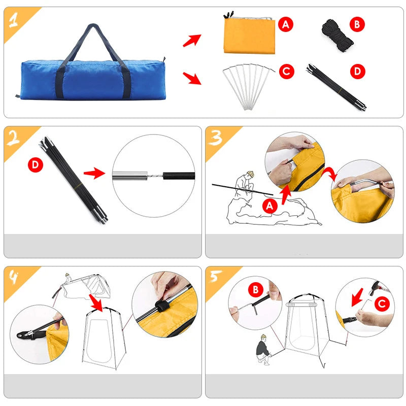 Outdoor Shower Tent with Carry Bag