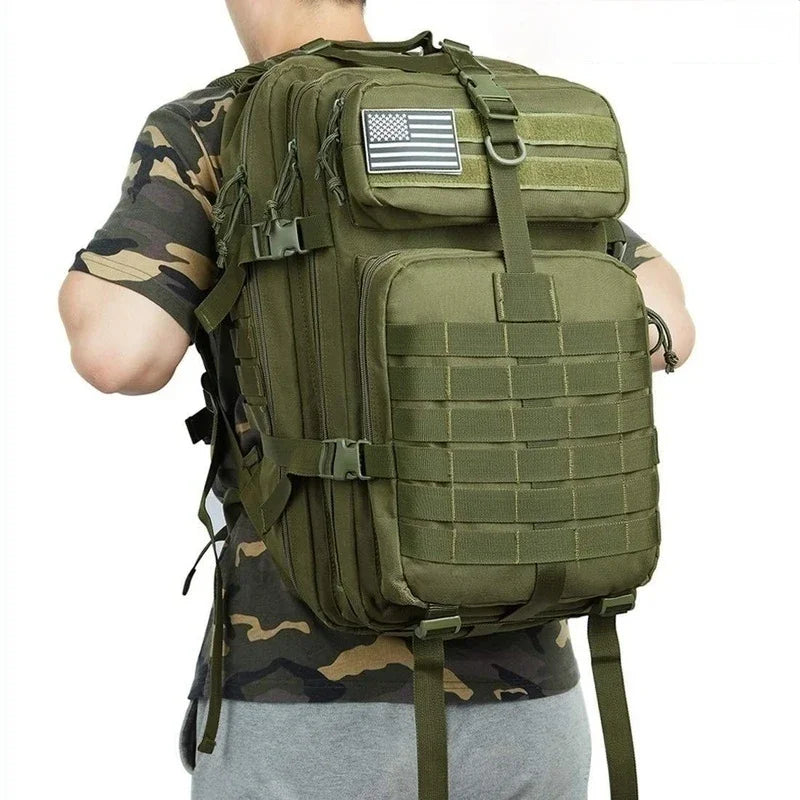 Waterproof Nylon Tactical Backpack for Hiking, Camping, Fishing & Outdoor Adventures