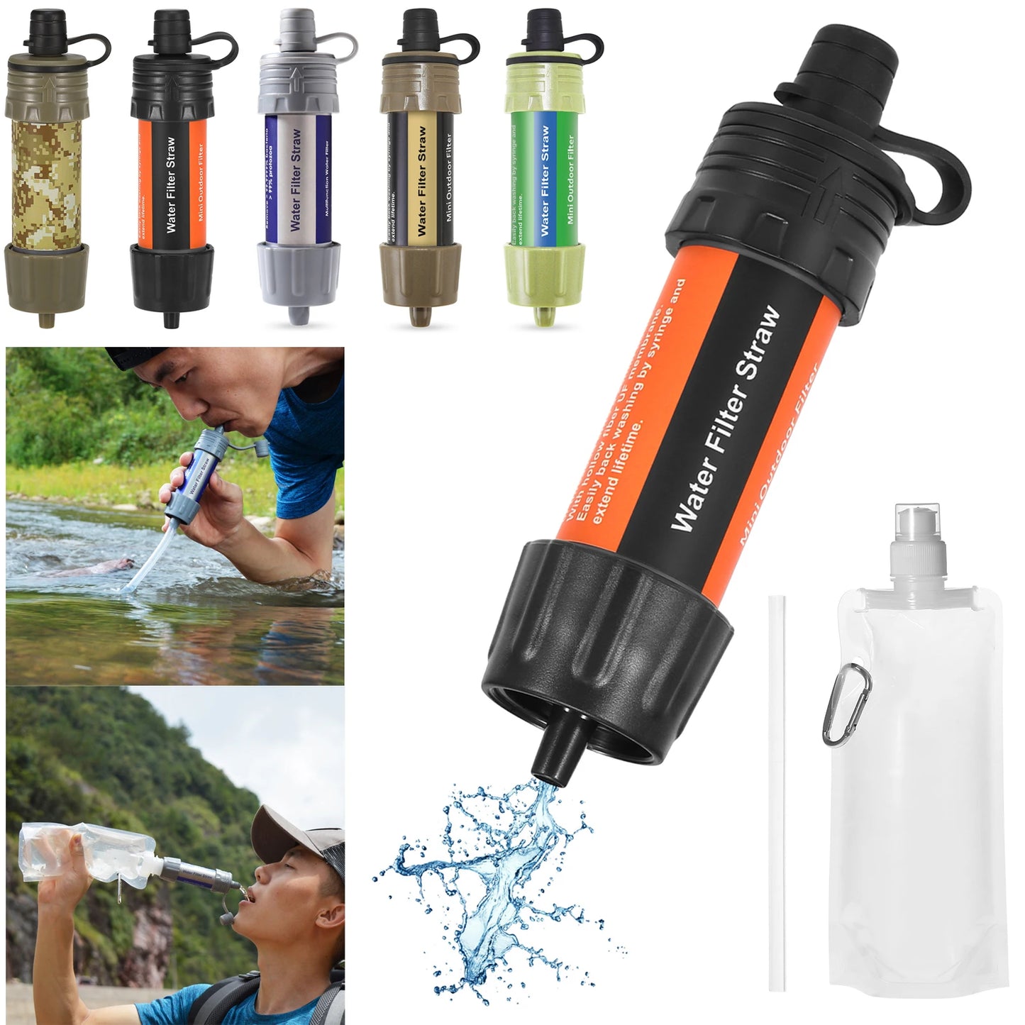 Outdoor Survival Water Filter Straws