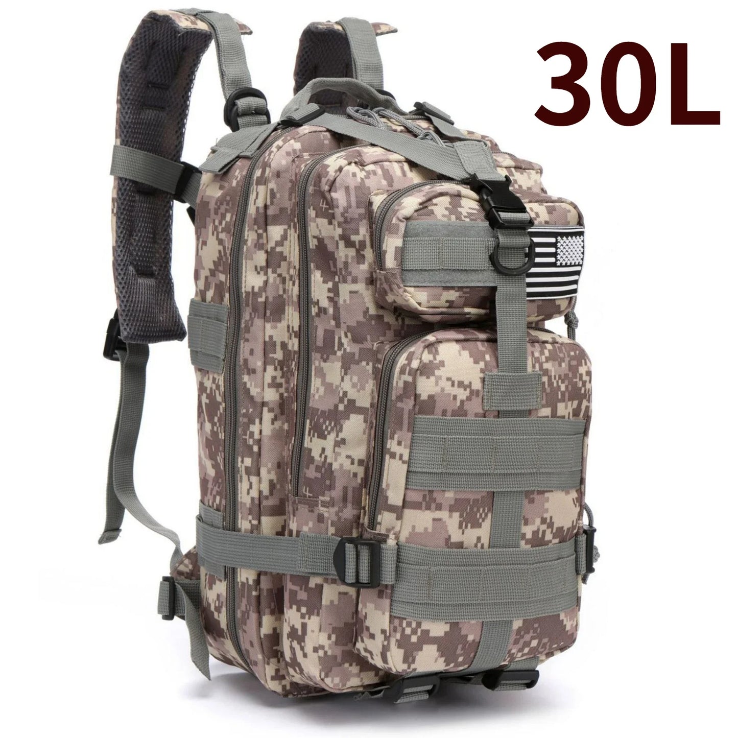 Waterproof Nylon Tactical Backpack for Hiking, Camping, Fishing & Outdoor Adventures