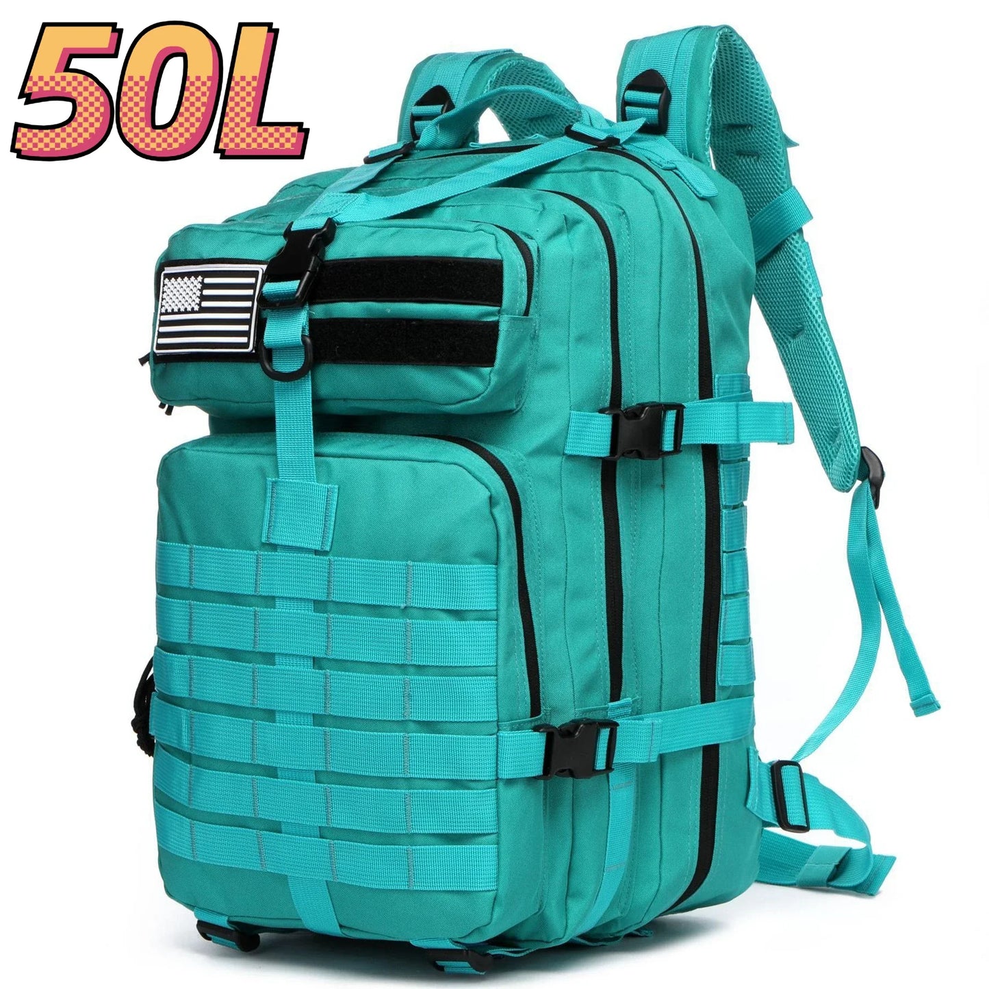Waterproof Nylon Tactical Backpack for Hiking, Camping, Fishing & Outdoor Adventures