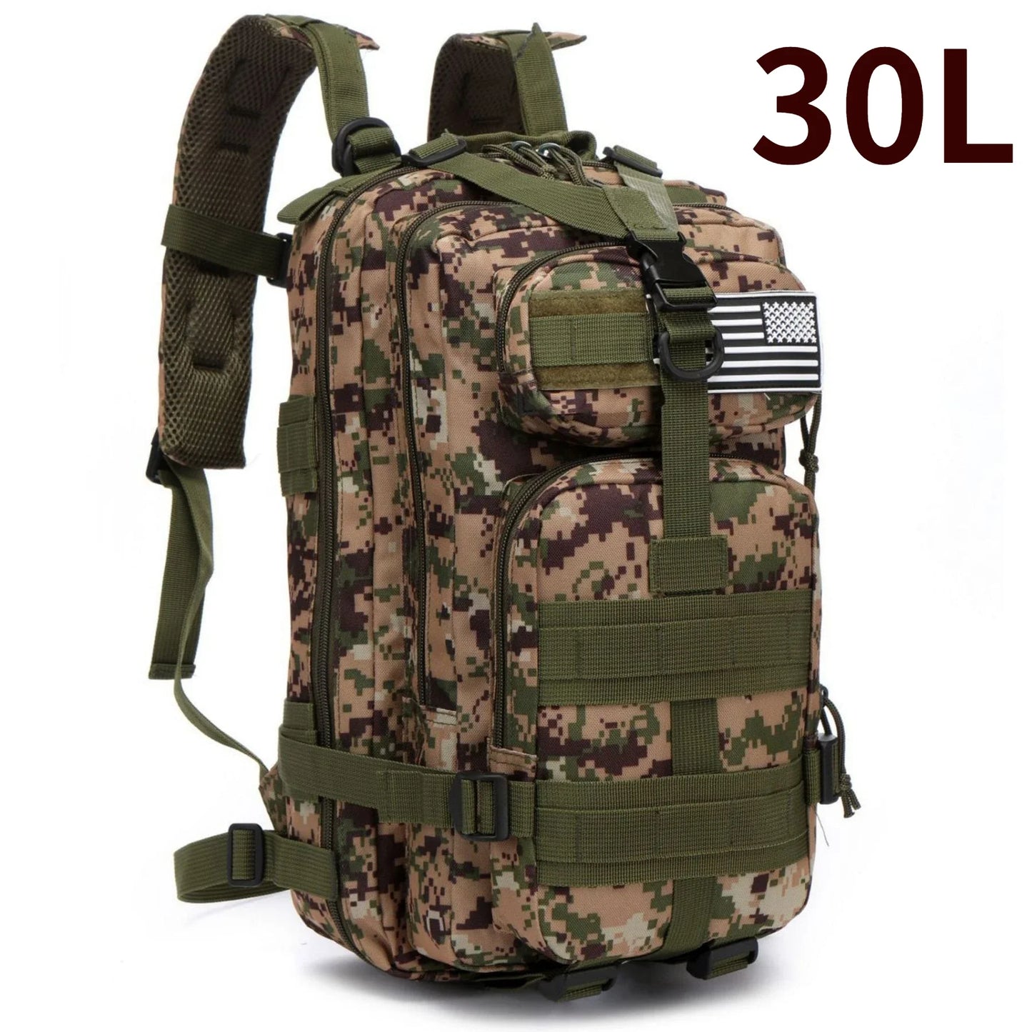 Waterproof Nylon Tactical Backpack for Hiking, Camping, Fishing & Outdoor Adventures